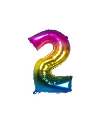 GLOBO DE HELIO NUMERO 2 MULTICOLOR
