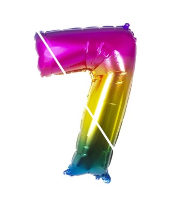 GLOBO DE HELIO NUMERO 7 MULTICOLOR