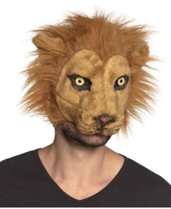 CARETA LEON PELUCHE CON GOMA