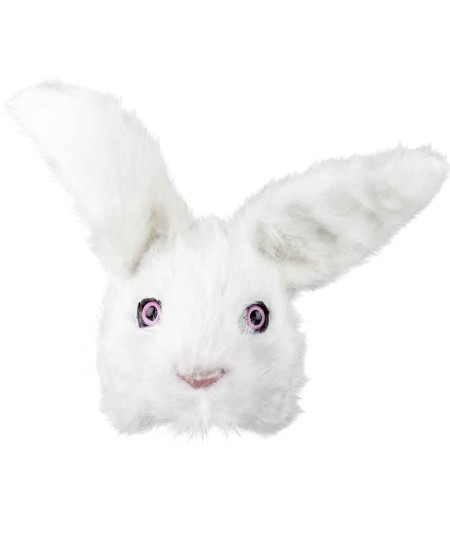 CARETA CONEJO BLANCO PELUCHE CON GOMA