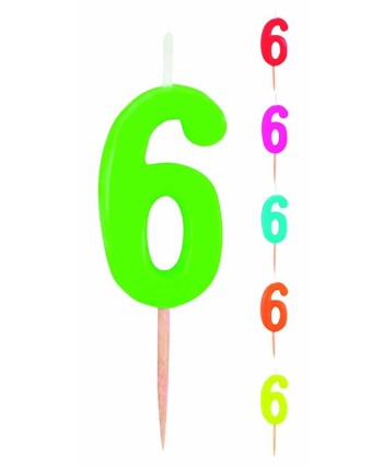 VELA Nº6 COLORES SURTIDOS