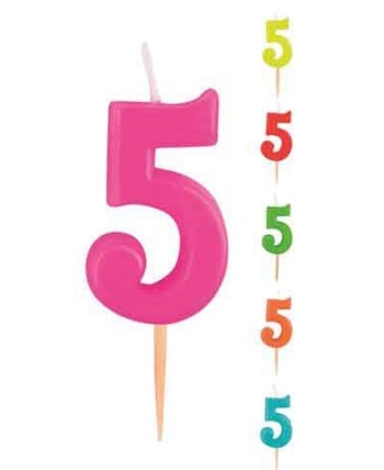 VELA Nº5 COLORES SURTIDOS