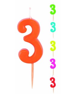 VELA Nº3 COLORES SURTIDOS