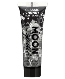 PURPURINA CHUNKY CON GEL PLATA