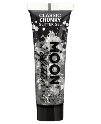 PURPURINA CHUNKY CON GEL PLATA