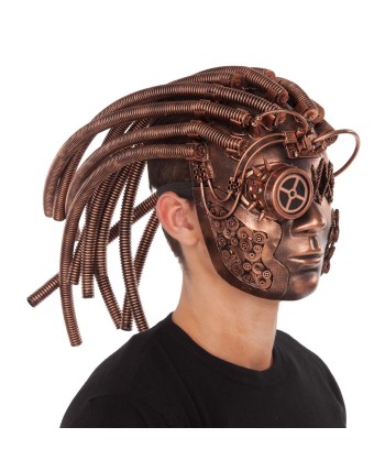 CARETA STEAMPUNK CON EFECTO PELO DE TUBOS