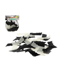 BOLSA 12 MURCIELAGOS NEGROS Y BLANCOS