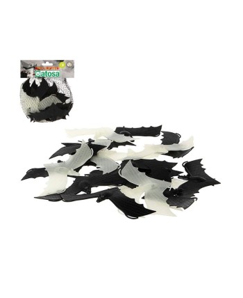 BOLSA 12 MURCIELAGOS NEGROS Y BLANCOS