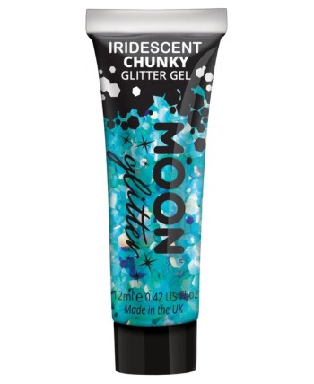 PURPURINA CHUNKY CON GEL AZUL