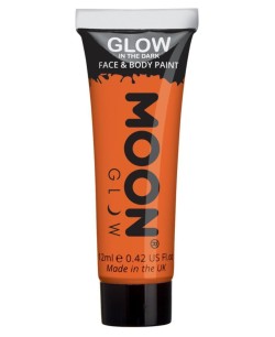 MAQUILLAJE QUE BRILLA EN OSCURIDAD NARANJA