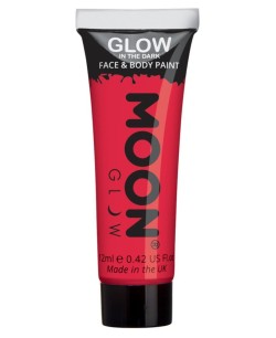 MAQUILLAJE QUE BRILLA EN OSCURIDAD ROJO