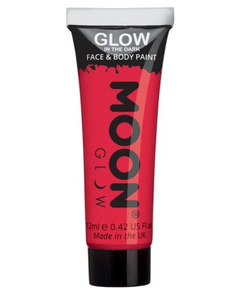 MAQUILLAJE QUE BRILLA EN OSCURIDAD ROJO