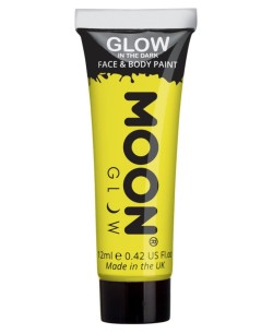 MAQUILLAJE QUE BRILLA EN OSCURIDAD AMARILLO