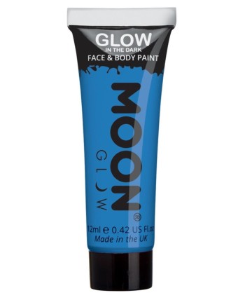 MAQUILLAJE QUE BRILLA EN OSCURIDAD AZUL