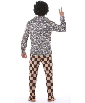 DISFRAZ DE AÑOS 70 PANTALON CUADROS