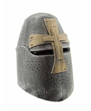 CASCO CRUZADO PALTEADO CON CRUZ DORADA