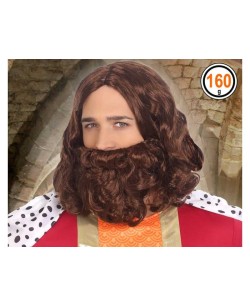 PELUCA Y BARBA REY CASTAÑA BARATA