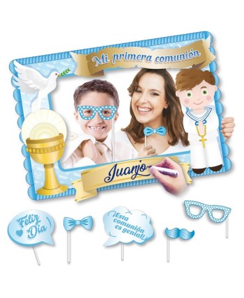 MARCO PHOTOCALL COMUNION NIÑO CON ACCESORIOS