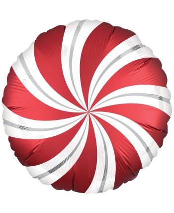 GLOBO DE HELIO CARAMELO ROJO NAVIDAD