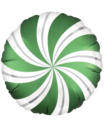 GLOBO DE HELIO CARAMELO VERDE NAVIDAD