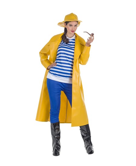 DISFRAZ DE CAPITAN PESCADOR AMARILLO PARA ADULTO