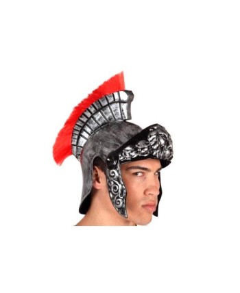 CASCO DE ROMANO NEGRO CON PLUMAS