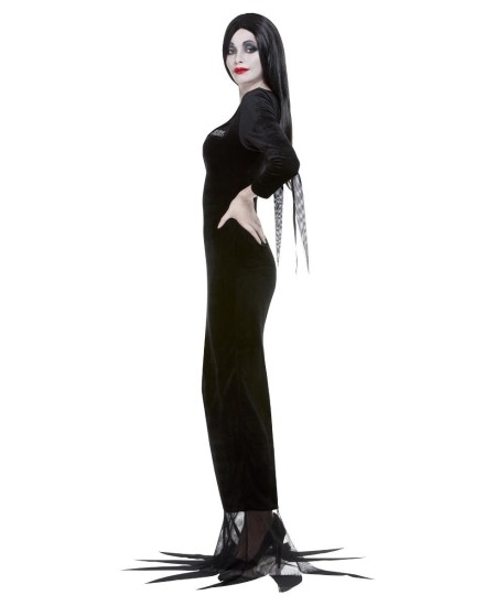DISFRAZ DE MORTICIA ADDAMS PARA MUJER