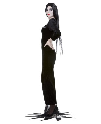 DISFRAZ DE MORTICIA ADDAMS PARA MUJER