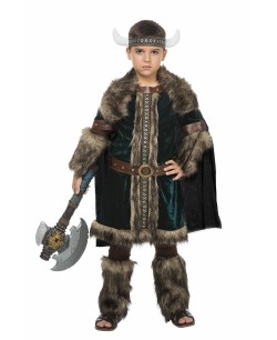 DISFRAZ DE VIKINGO VERDE NIÑO