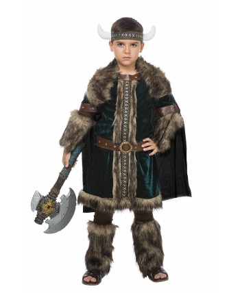 DISFRAZ DE VIKINGO VERDE PARA NIÑO