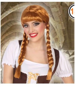 PELUCA DE TRENZAS PELIROJA