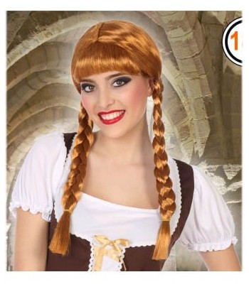 PELUCA DE TRENZAS PELIROJA