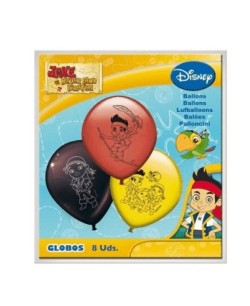 GLOBOS JAKE Y LOS PIRATAS 8 UNIDADES