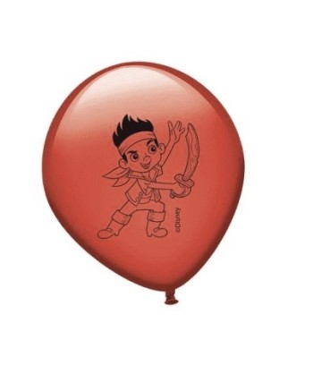 GLOBOS JAKE Y LOS PIRATAS 8 UNIDADES