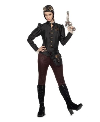 DISFRAZ DE STEAMPUNK AVIADORA PANTALON