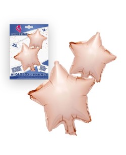 GLOBO ESTRELLA ORO ROSA 2 TAMAÑOS