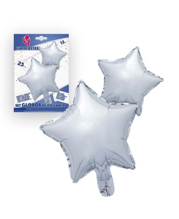 GLOBO ESTRELLA PLATA 2 TAMAÑOS