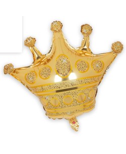 GLOBO DE FOIL CORONA DORADA GRANDE