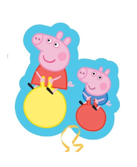 GLOBO DE HELIO PEPPA PIG SALTANDO CON GEORGE