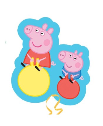 GLOBO DE HELIO PEPPA PIG SALTANDO CON GEORGE