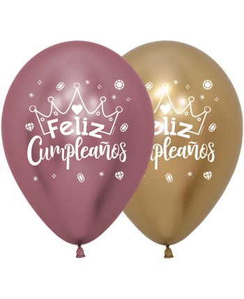 GLOBOS FELIZ CUMPLEAÑOS CORONA