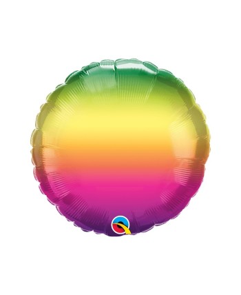 GLOBO DE HELIO CIRCULO VERDE AMARILLO Y FUCSIA