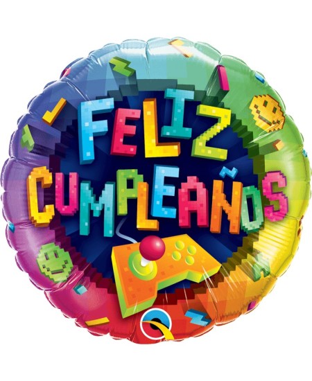 GLOBO DE HELIO FELIZ CUMPLEAÑOS VIDEOJUEGOS GAMER