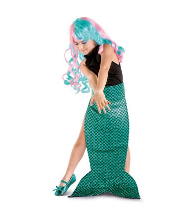 COLA DE SIRENA TURQUESA PARA NIÑA