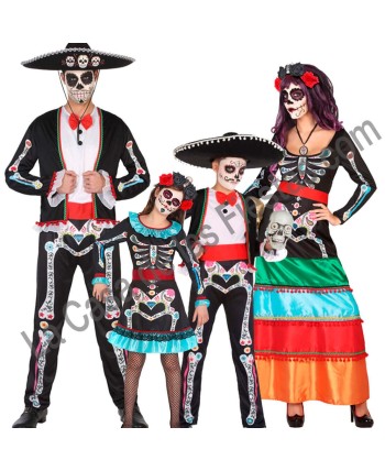 DISFRAZ GRUPO CALAVERAS MEJICANAS
