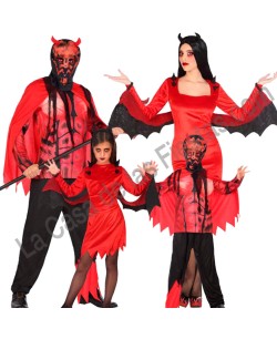 DISFRAZ GRUPO DEMONIOS CON ALAS