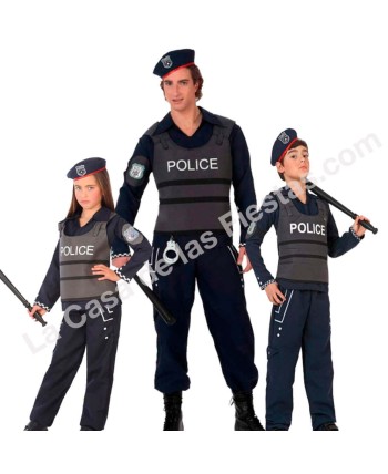 DISFRAZ GRUPO POLICIA GORRA