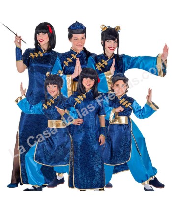 DISFRAZ GRUPO CHINOS AZULES