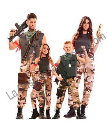 DISFRAZ GRUPO VIDEOJUEGO MILITARES MARRON