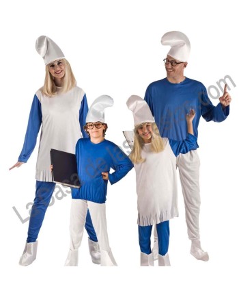 DISFRAZ GRUPO ENANITOS AZULES